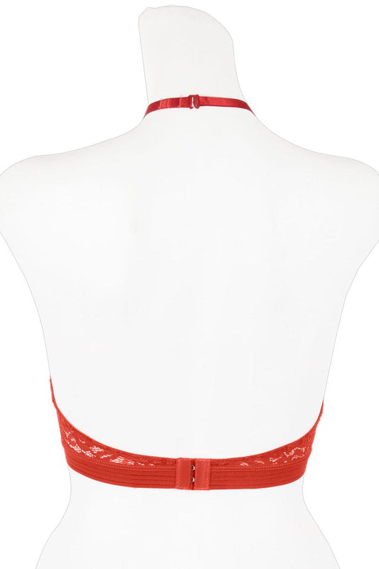 Ladies high neck lace bralette