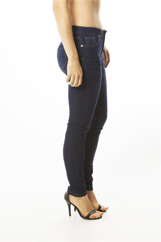 Ladies fashion fitted skinny jeans