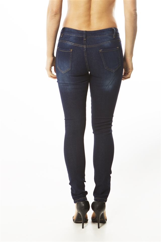 Ladies fashion fitted skinny jeans