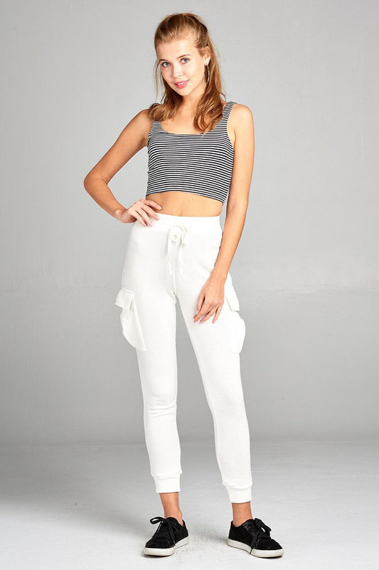 Ladies fashion sleeveless double scoop neck 2ply stripe rayon spandex top
