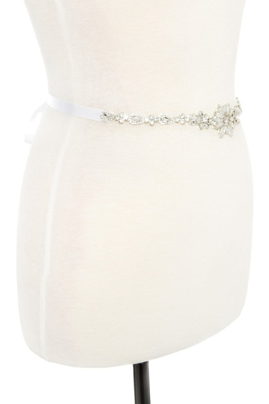 Marquise crystal gem sash belt