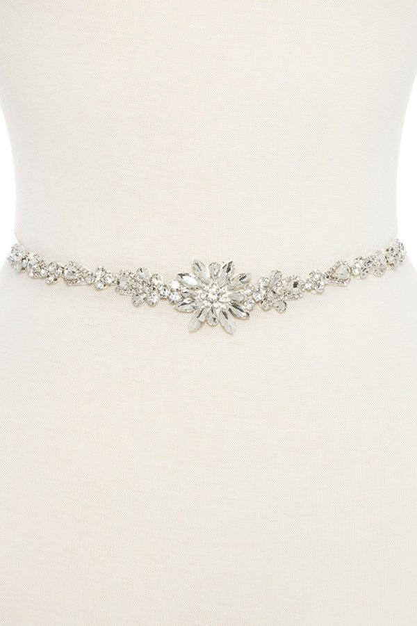 Marquise crystal gem sash belt