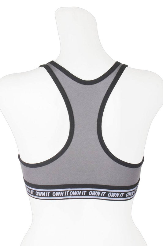 Ladies solid microfiber sports bra for all activities