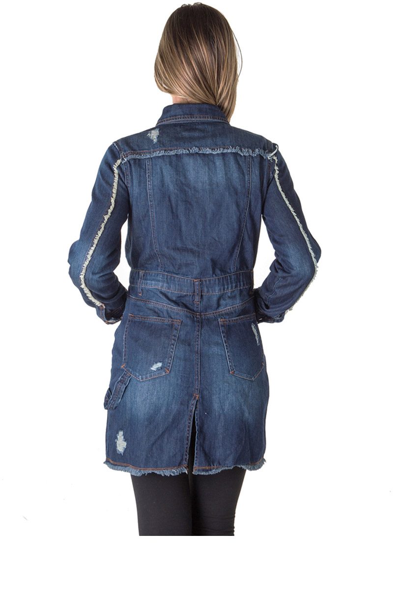 Ladies fashion denim dress jacket