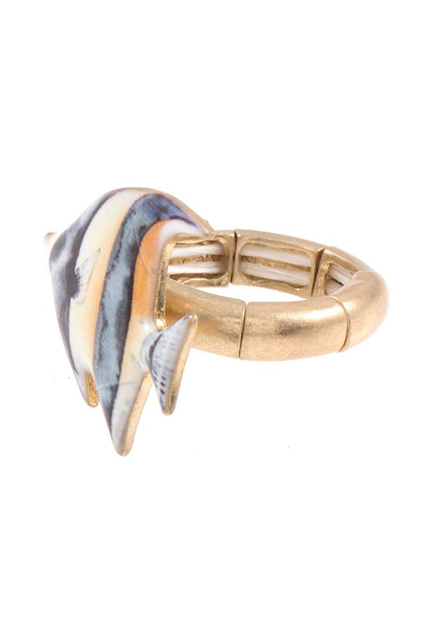 Ladies fashion fish stretch ring