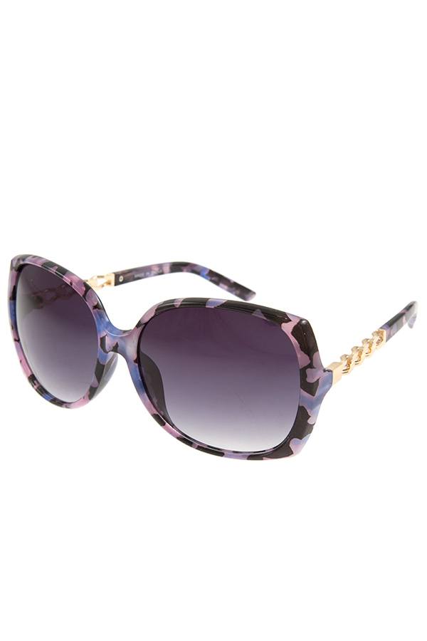 Ladies overzise metal template sunglasses