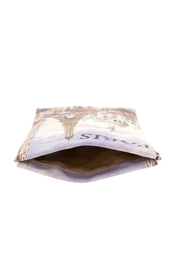 Monumental paris print snap bag glass case
