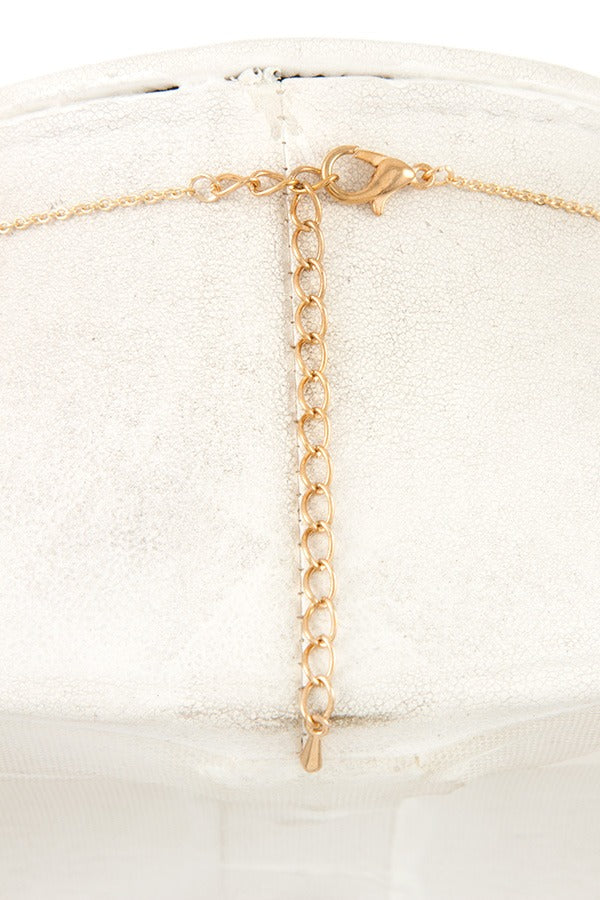 Gemstone double row long necklace