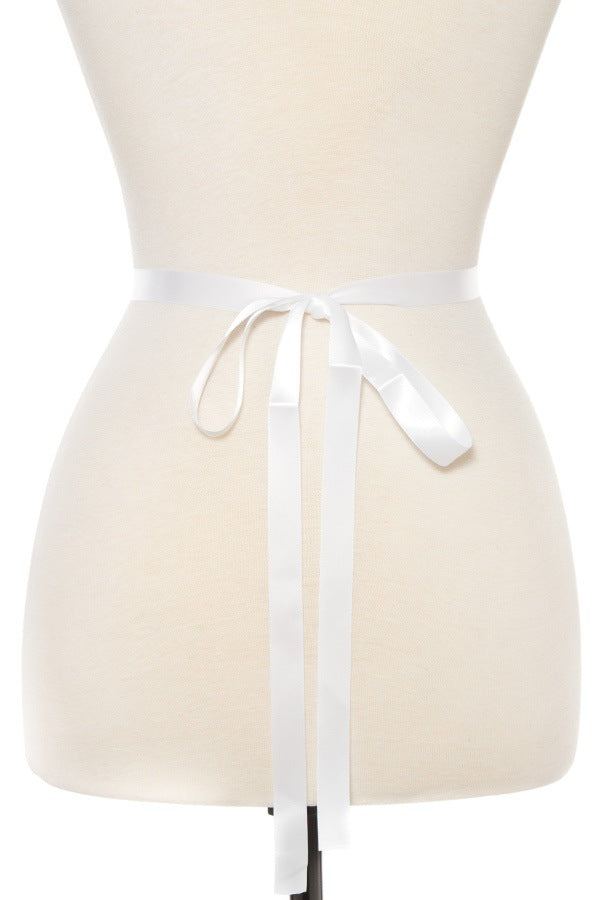 Faceted floral marquise sash belt