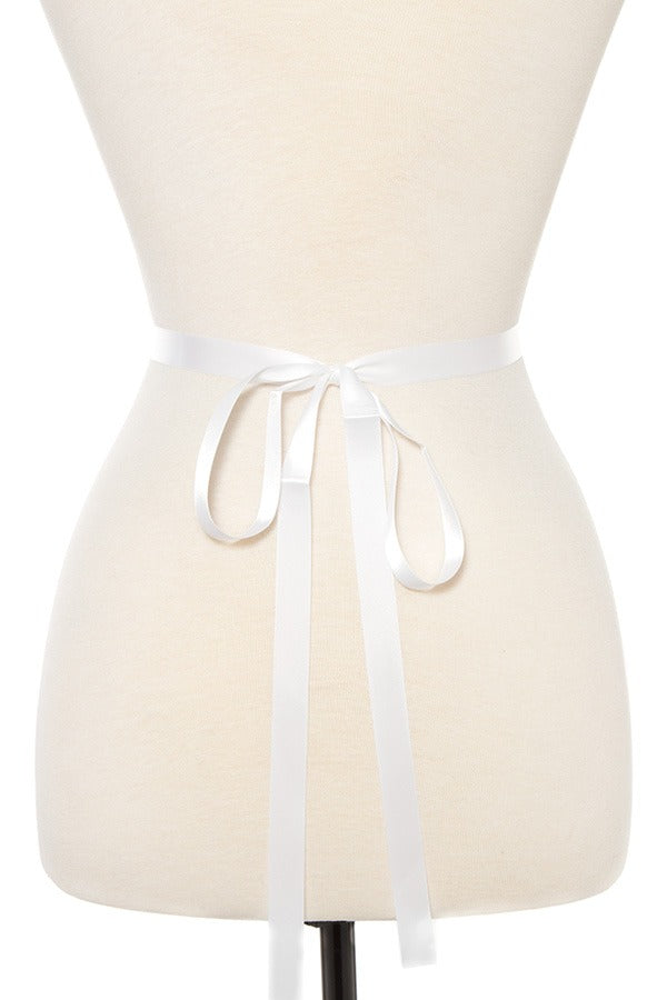 Link floral crystal gem sash belt