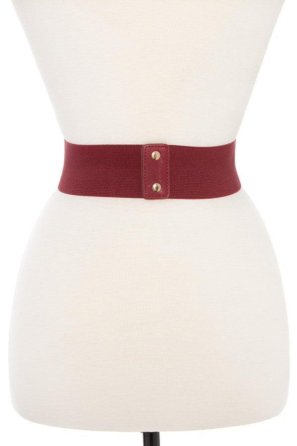 Lace up detailed stretch waist belt
