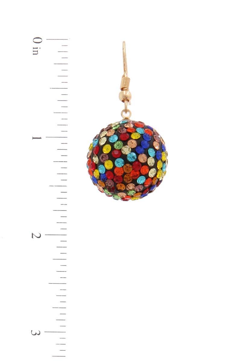 Beaded ball drop earring