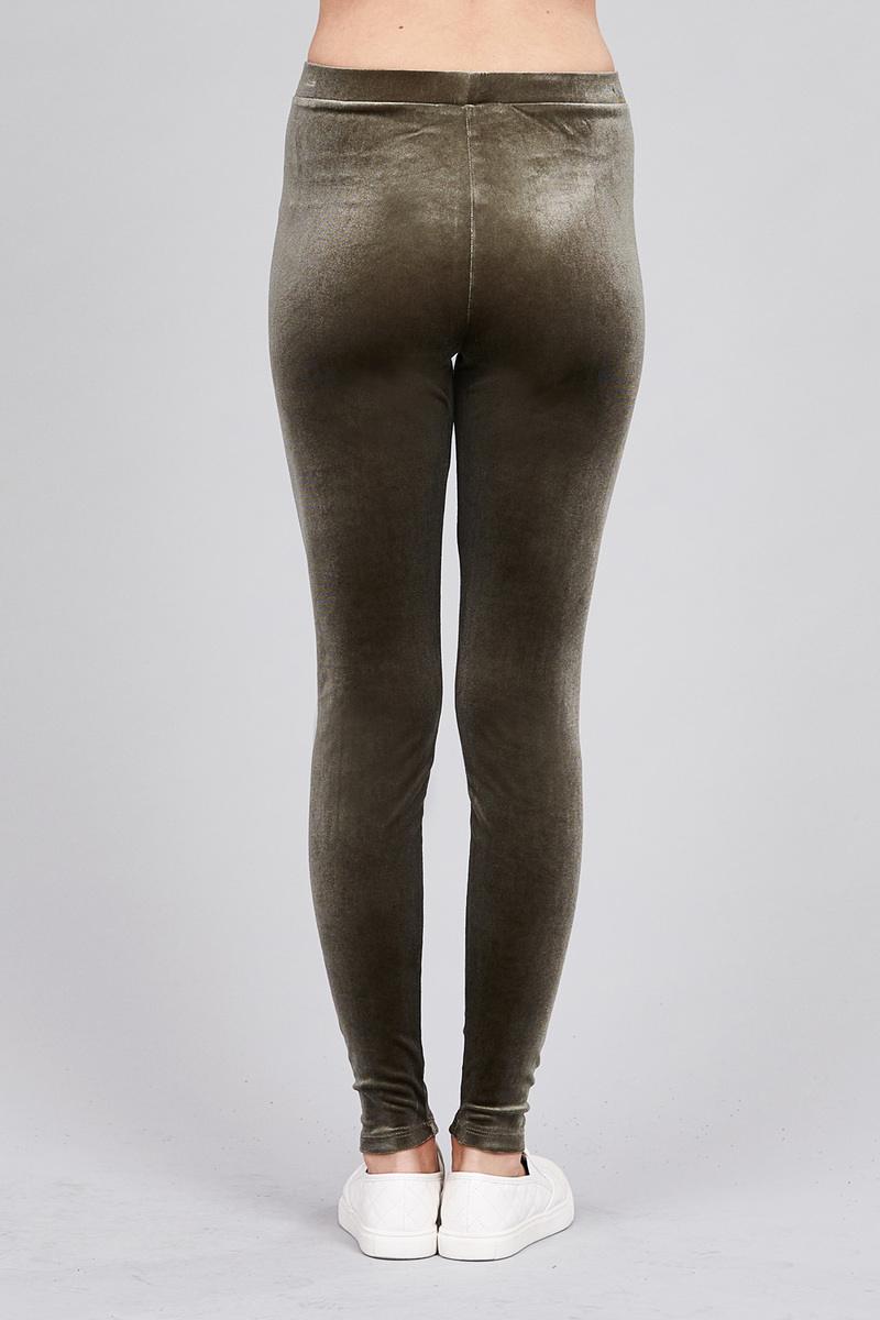 Ladies fashion plus size velvet leggings