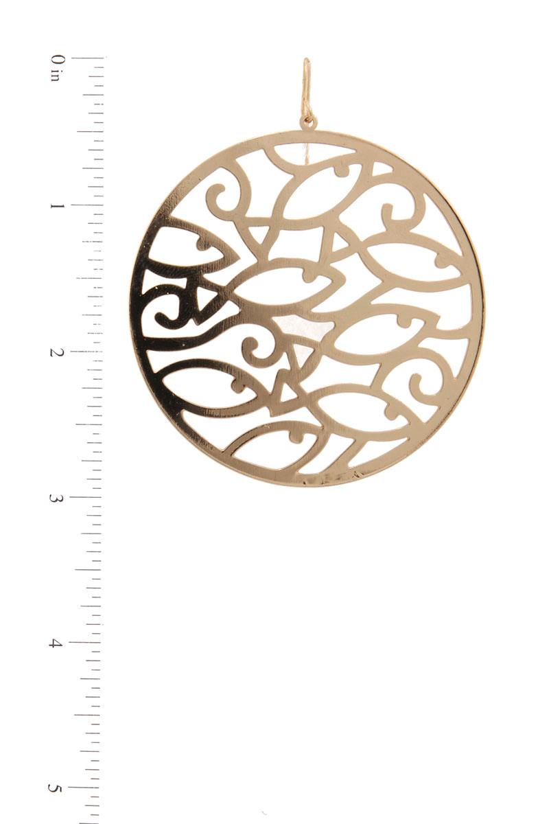 Cut out circle drop earring