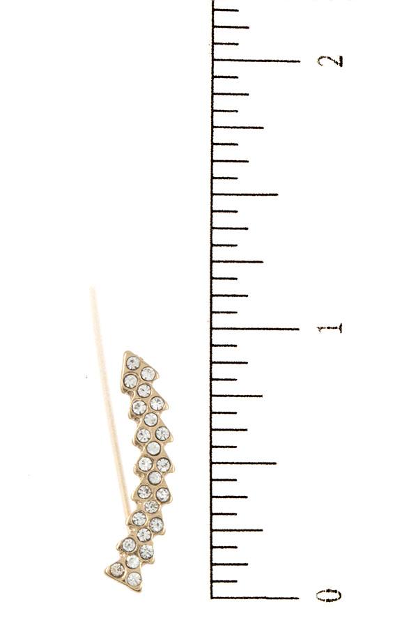 Link triangle slide up earring