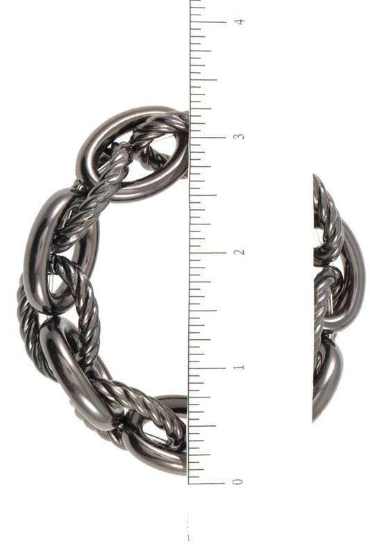 Mix chain like textured bracelet