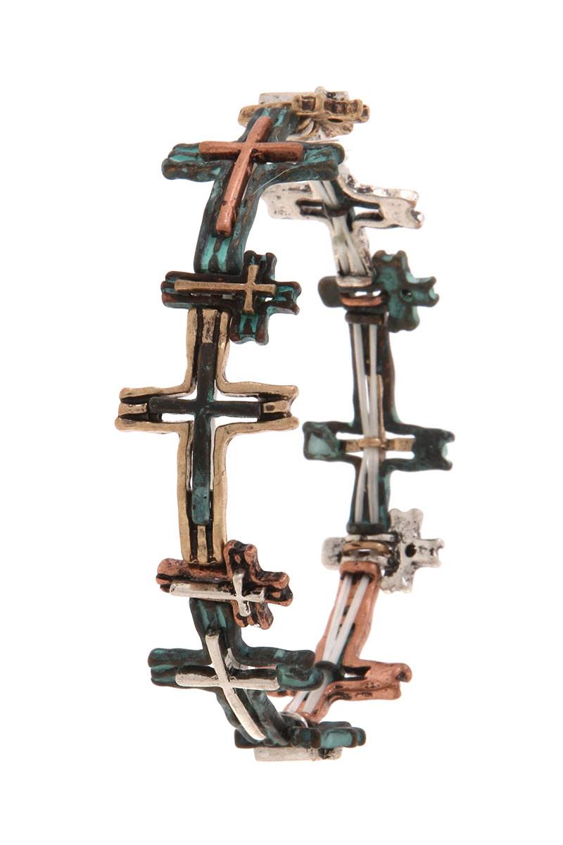 Cross stretch bracelet