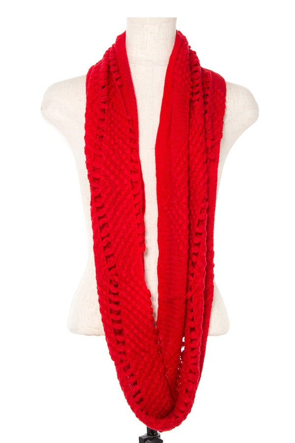 Open knitted infinity scarf