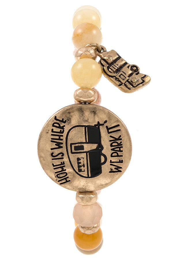 Home is where we park it beaded bracelet