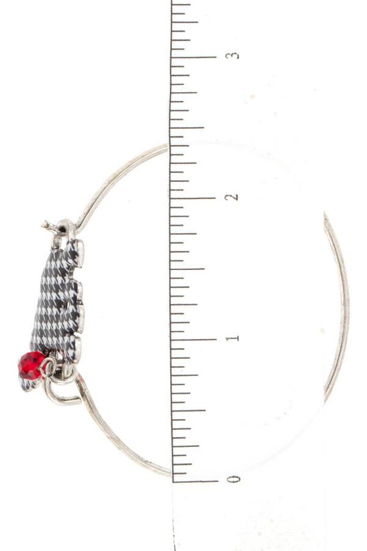Hounds tooth elephant pattern bangle bracelet