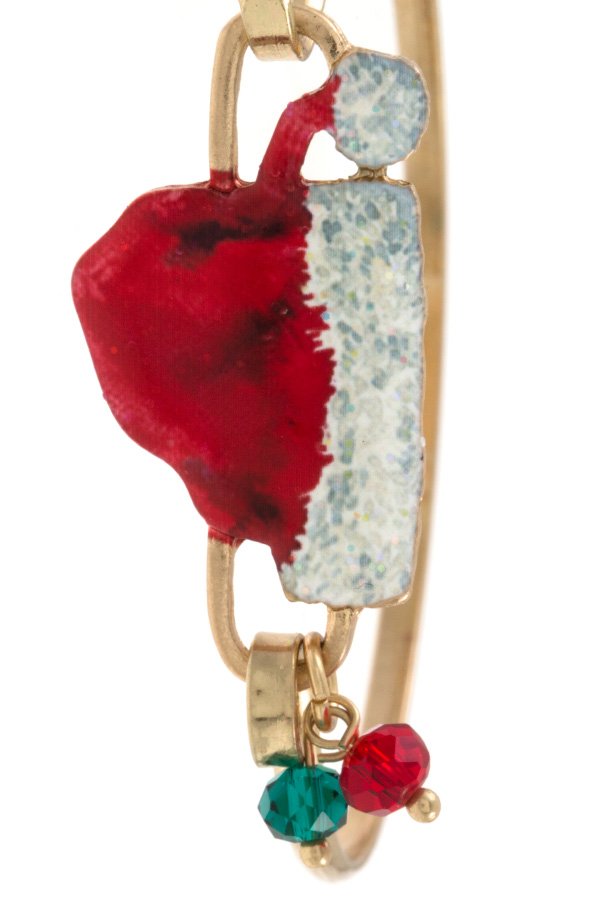 Santas hat bangle bracelet