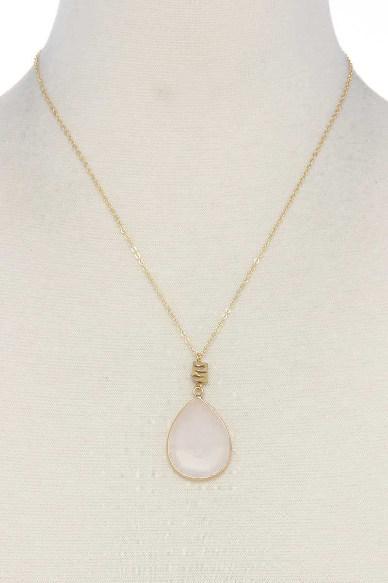 Stone tear drop shape necklace