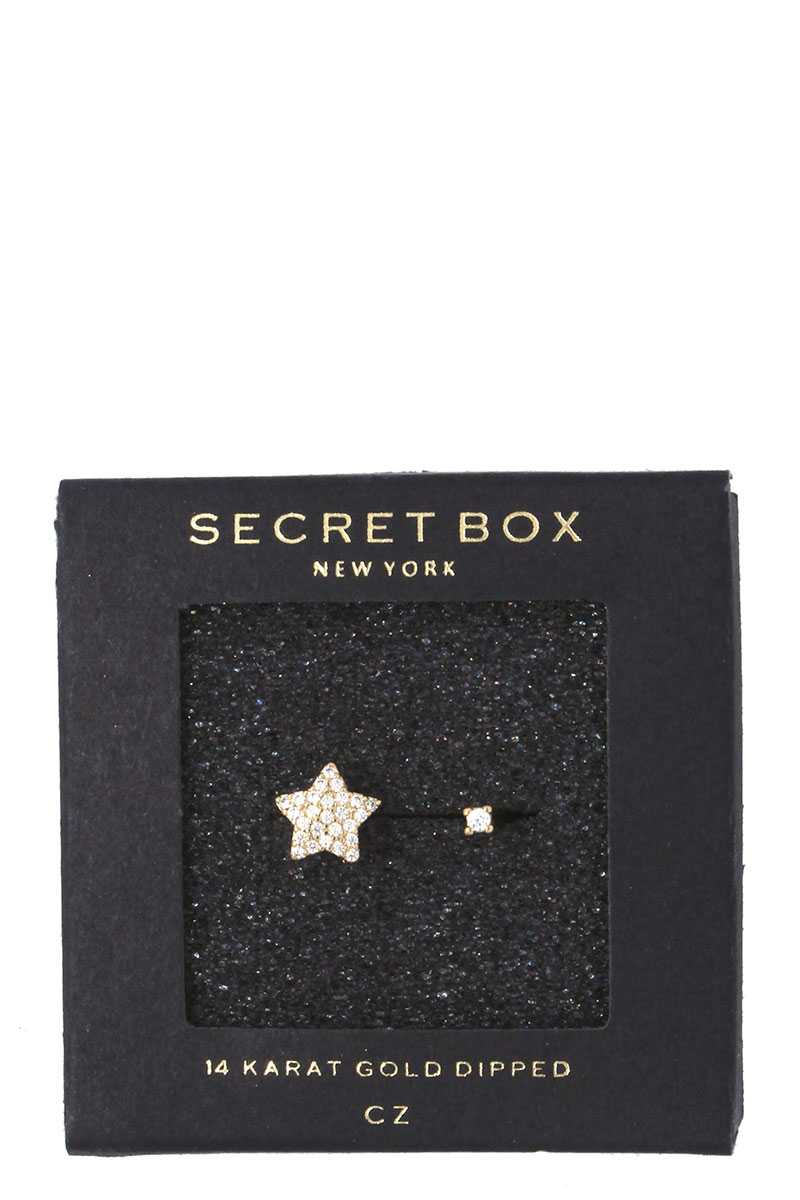 Star rhinestone charm ring