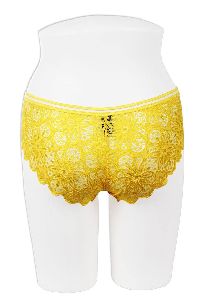 Lace bikini with mesh band