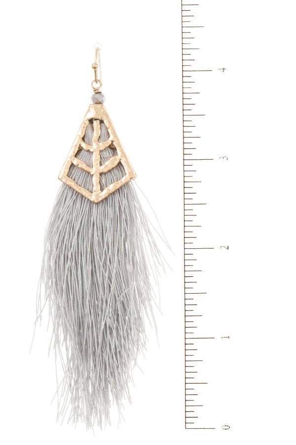 Fringe drop earring