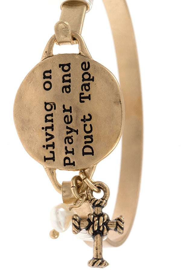 Living on prayer and duct tape bangle bracelet