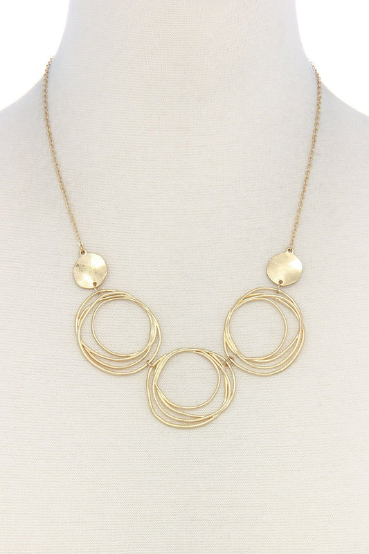 Multi pattern modern necklace
