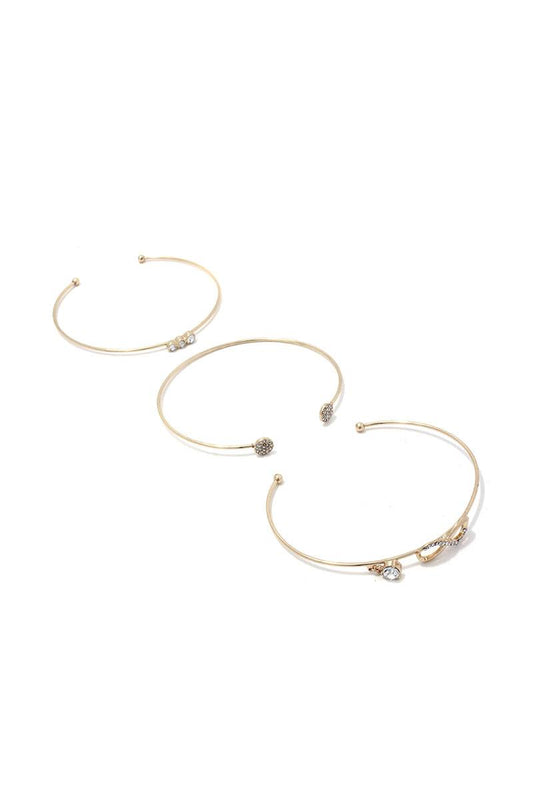 Infinity shaped cuff bracelet set