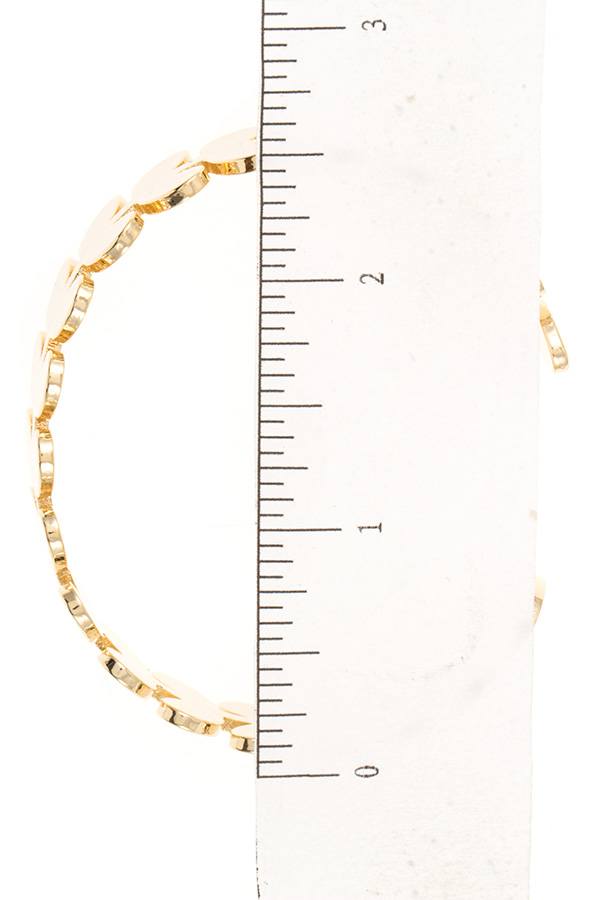 Etched lead cuff bracelet