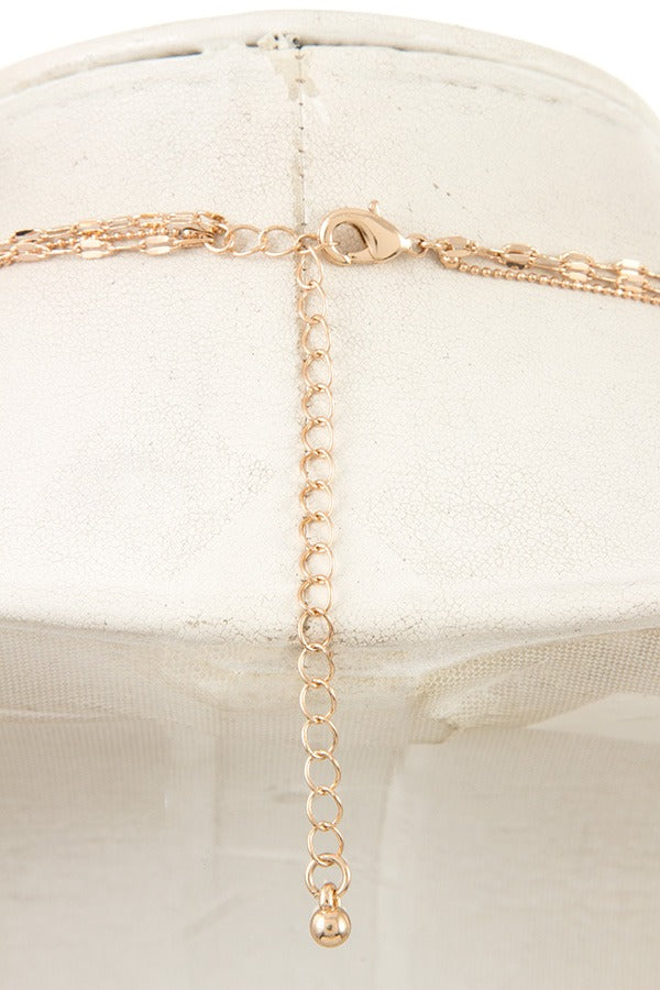 Mix layered chain necklace set
