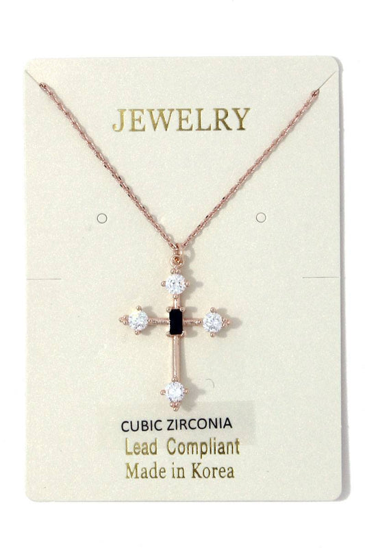 Cross charm necklace