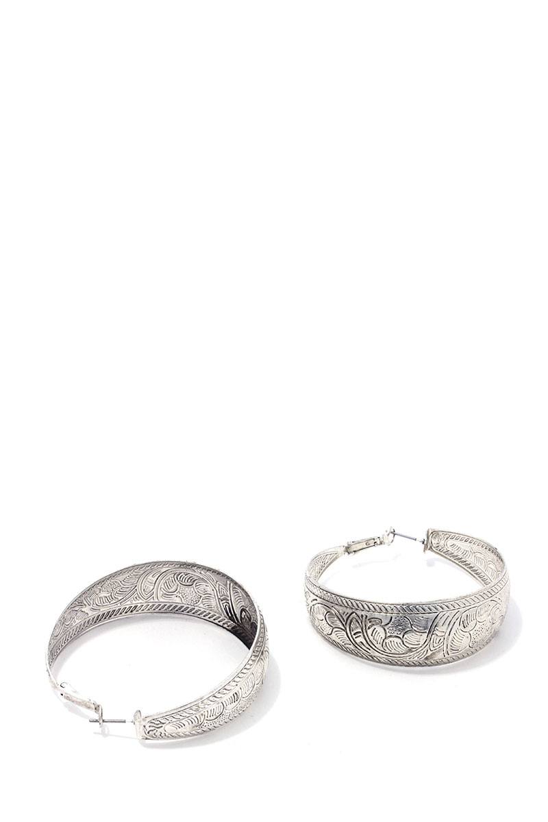 Rustic hoop earring