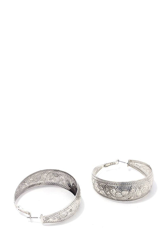 Rustic hoop earring