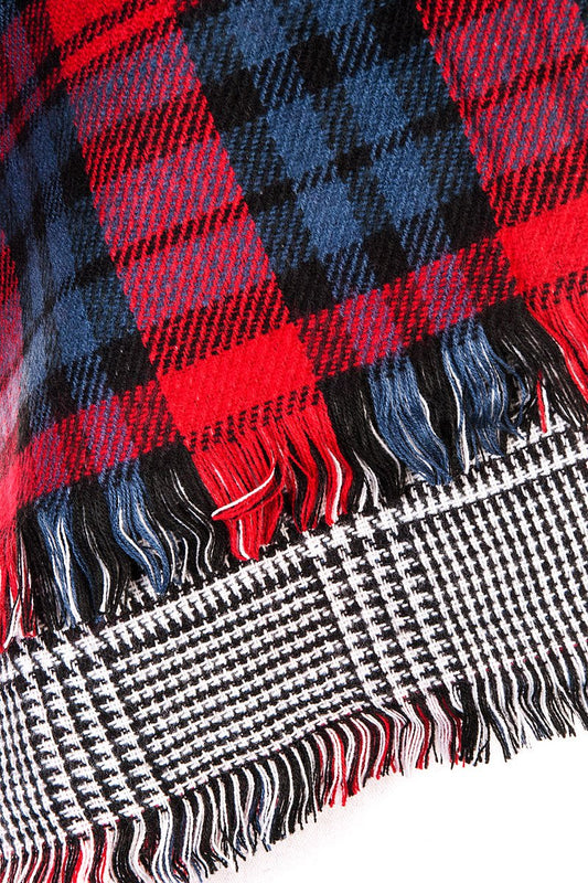 Plaid check fashion scarf