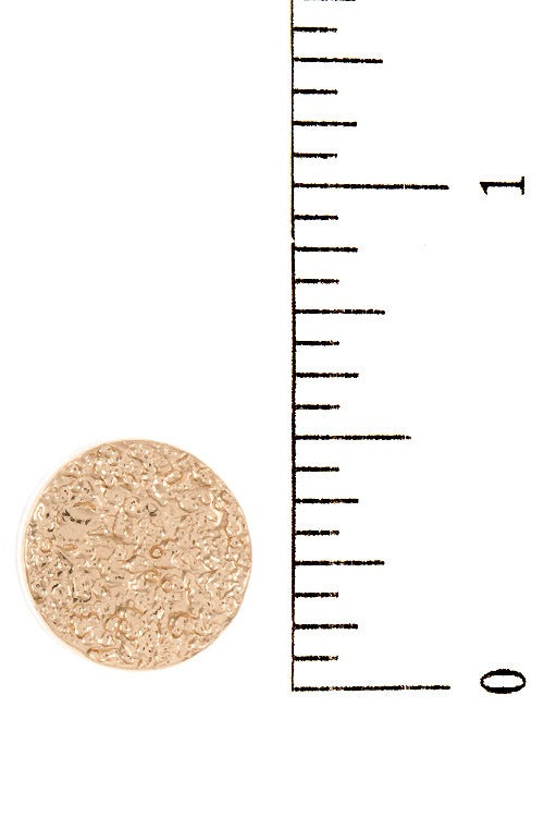 Textured round post earring