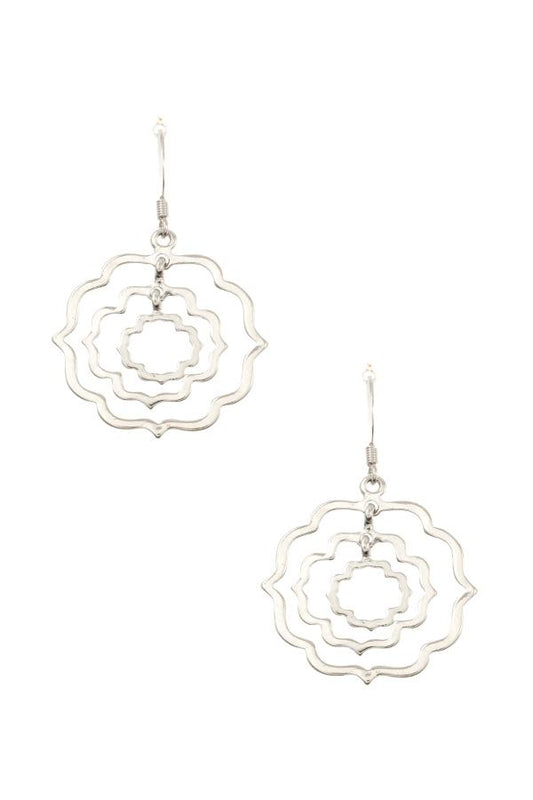 Multi cut out link drop earring
