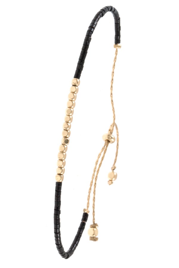 Beaded slider bracelet