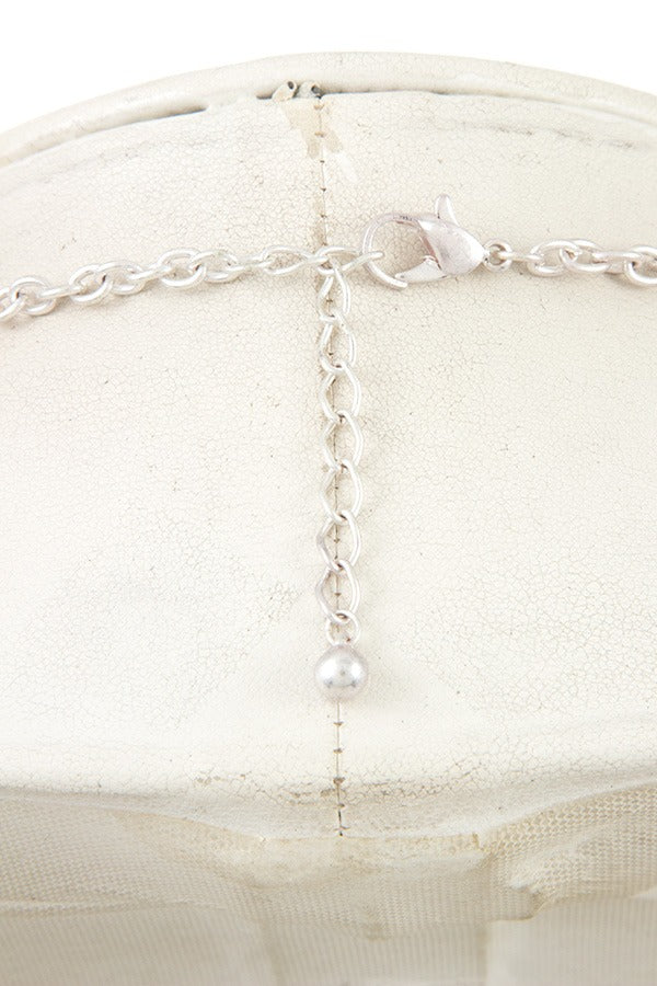 Double layered heart pendant charm necklace set
