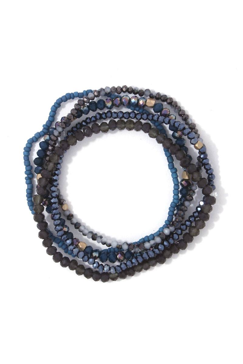 Beaded stretch bracelet set