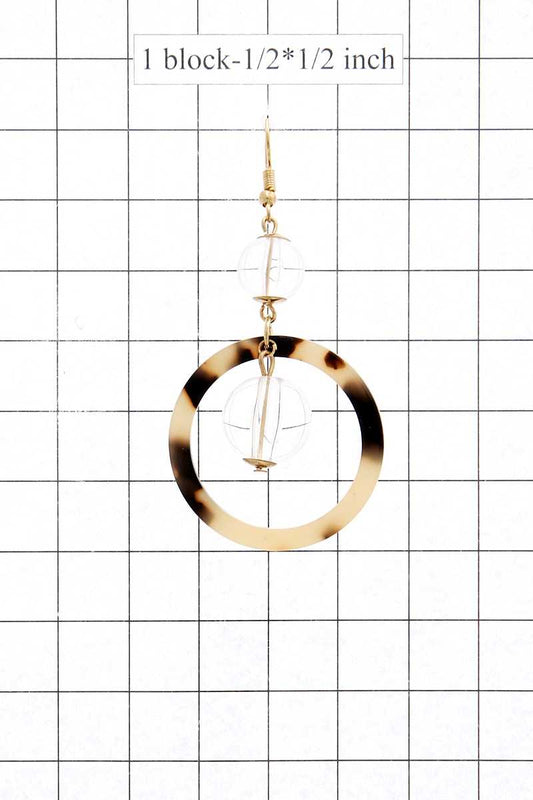 Acetate drop earring