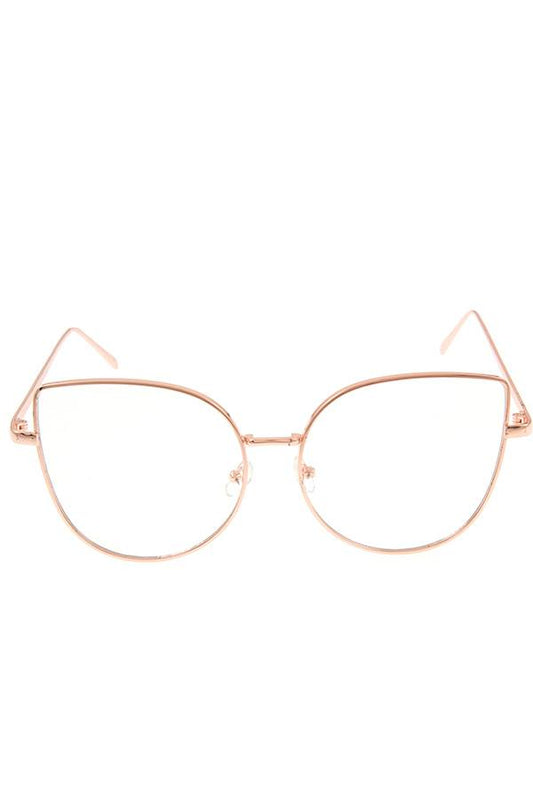Oversize clear lens sunglasses