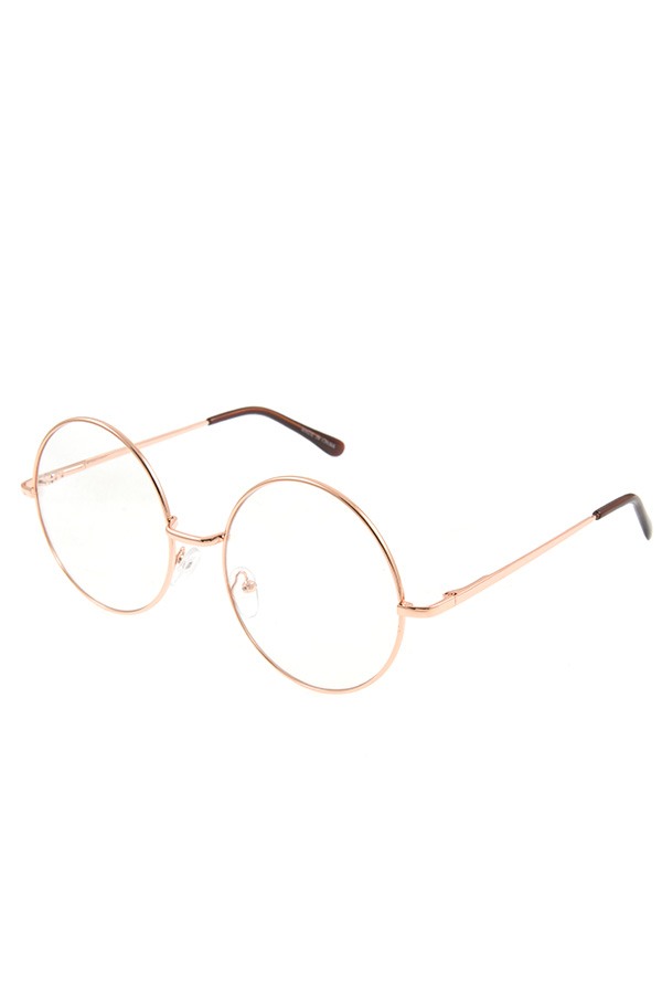 Round clear framed sunglasses