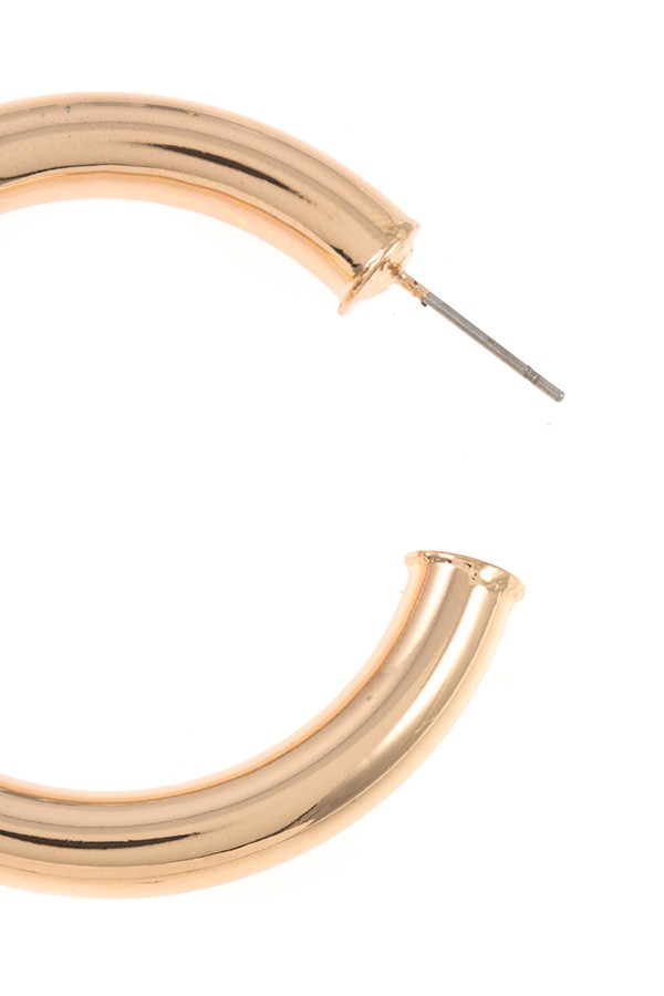 Semi tube hoop earring