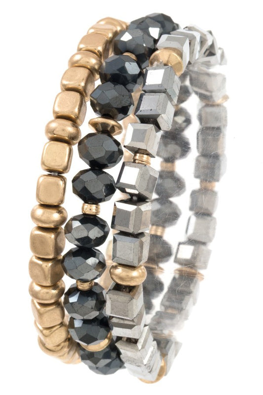 Glass bead mix bracelet