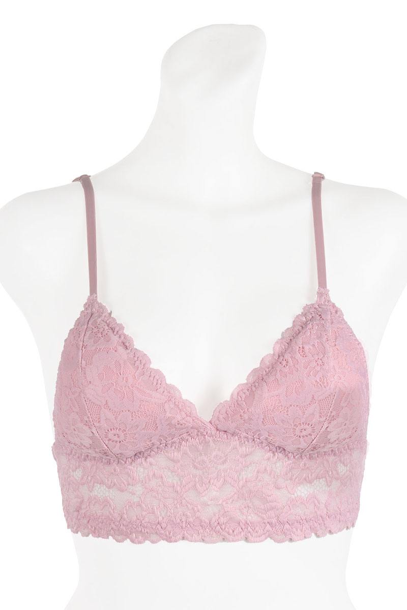 Floral lace triangle bralette