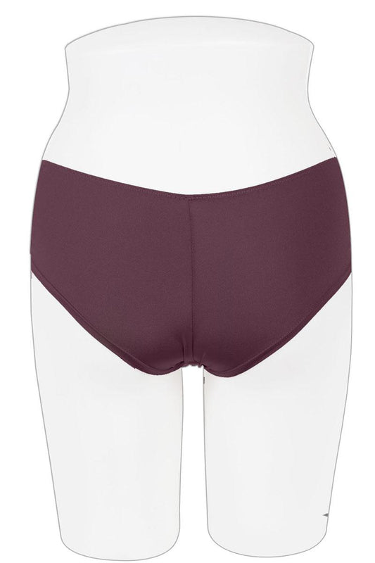 Microfiber & mesh keyholes hipster